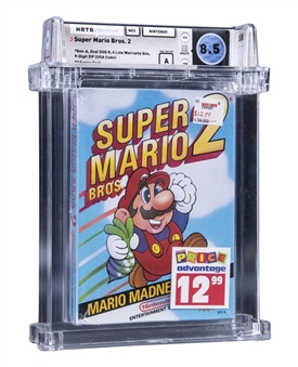 1988 NES Nintendo (USA) "Super Mario Bros. 2" Oval SOQ (Late Production) Sealed Video Game - WATA 8.5/A